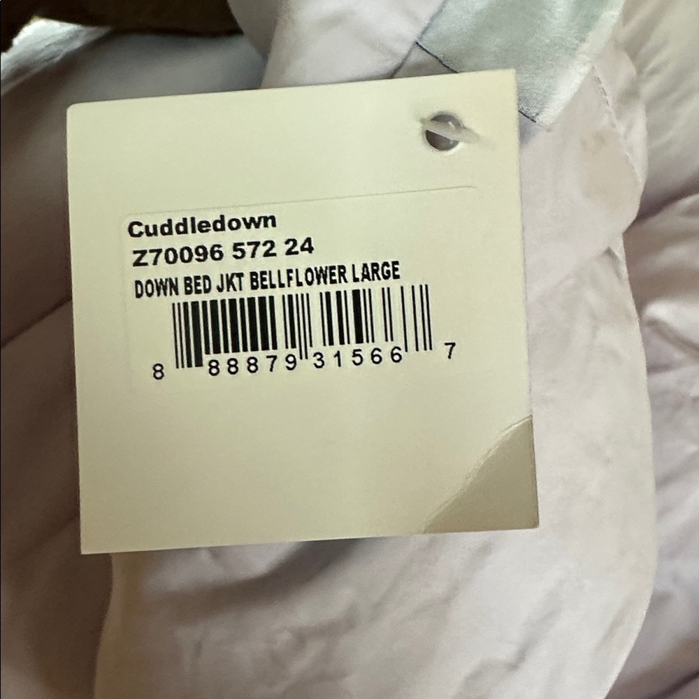 CUDDLEDOWN DOWN BED JACKET BELLFLOWER LARGE NEW DUCK DOWN - Picture 9 of 10